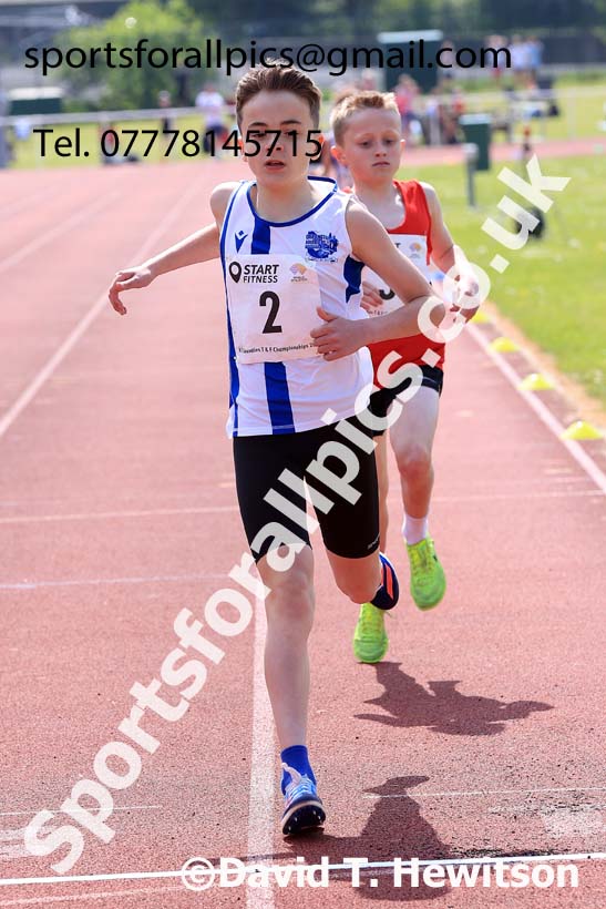 Boys Under-13s 800 metres, 2024 North Eastern Track and Field Champs., Middlesbrough.  Photo: David T. Hewitson/Sports for All Pics